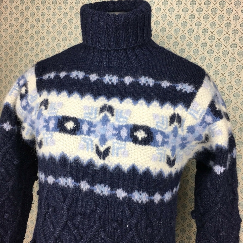 JAEGER Turtleneck Sweater Holiday Men’s Small S